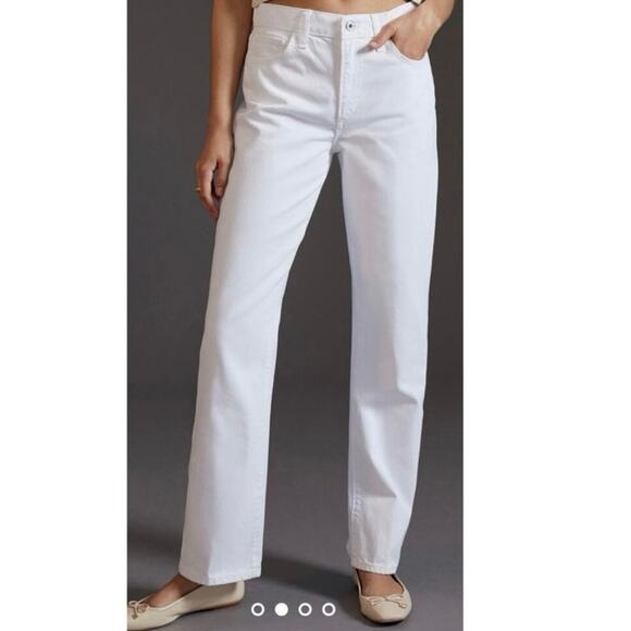 Favorite Daughter The Tommy Mid Rise Boyfriend Jean Size 31 White Anthropologie - Picture 1 of 16
